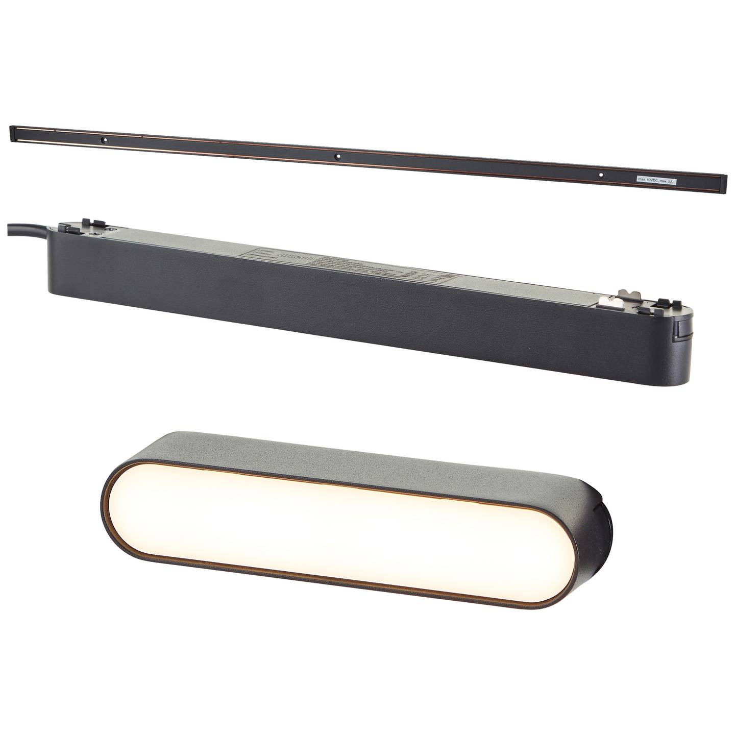 Brilliant Click and Shine set projecteur adaptateur de rail - 115 mm - 324 lumens