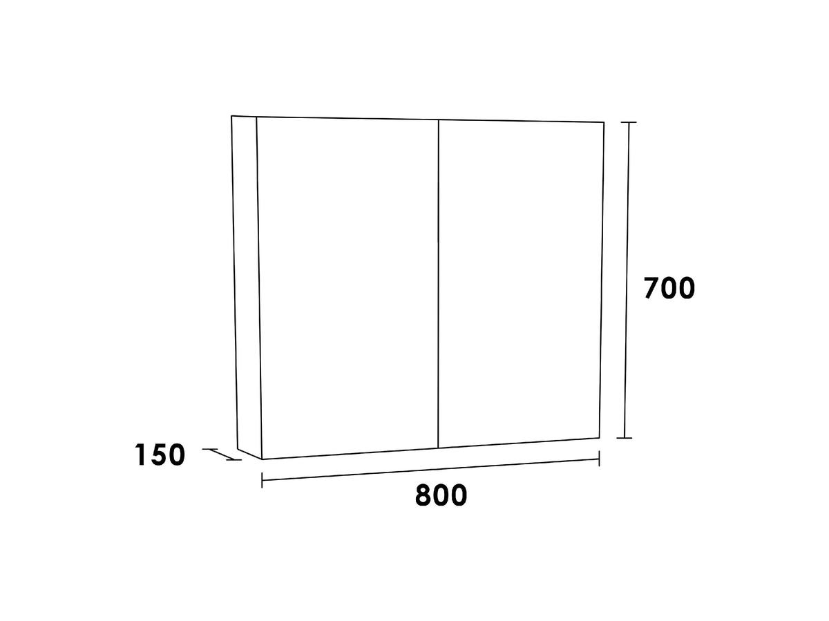 Brauer Dual 80 Armoire de toilette - 80 cm - Legno Viola
