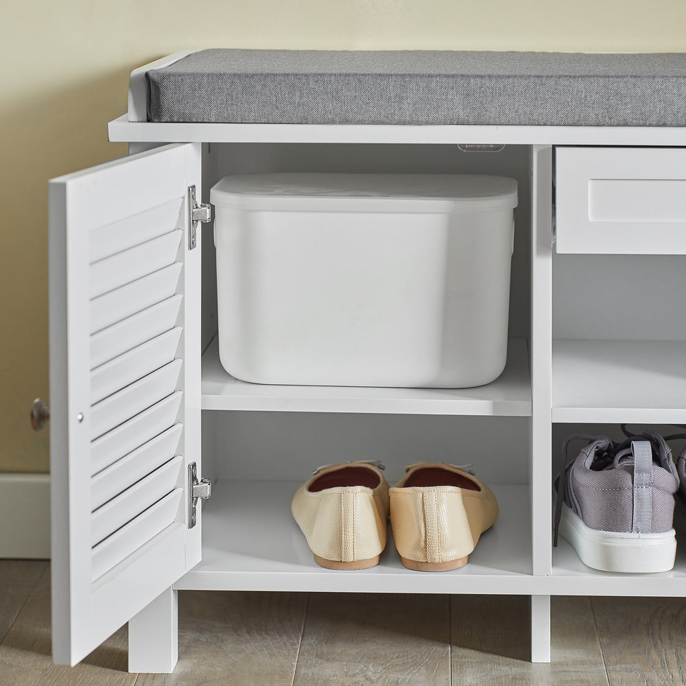 SoBuy Banc de rangement - Bois - 110x35x50cm
