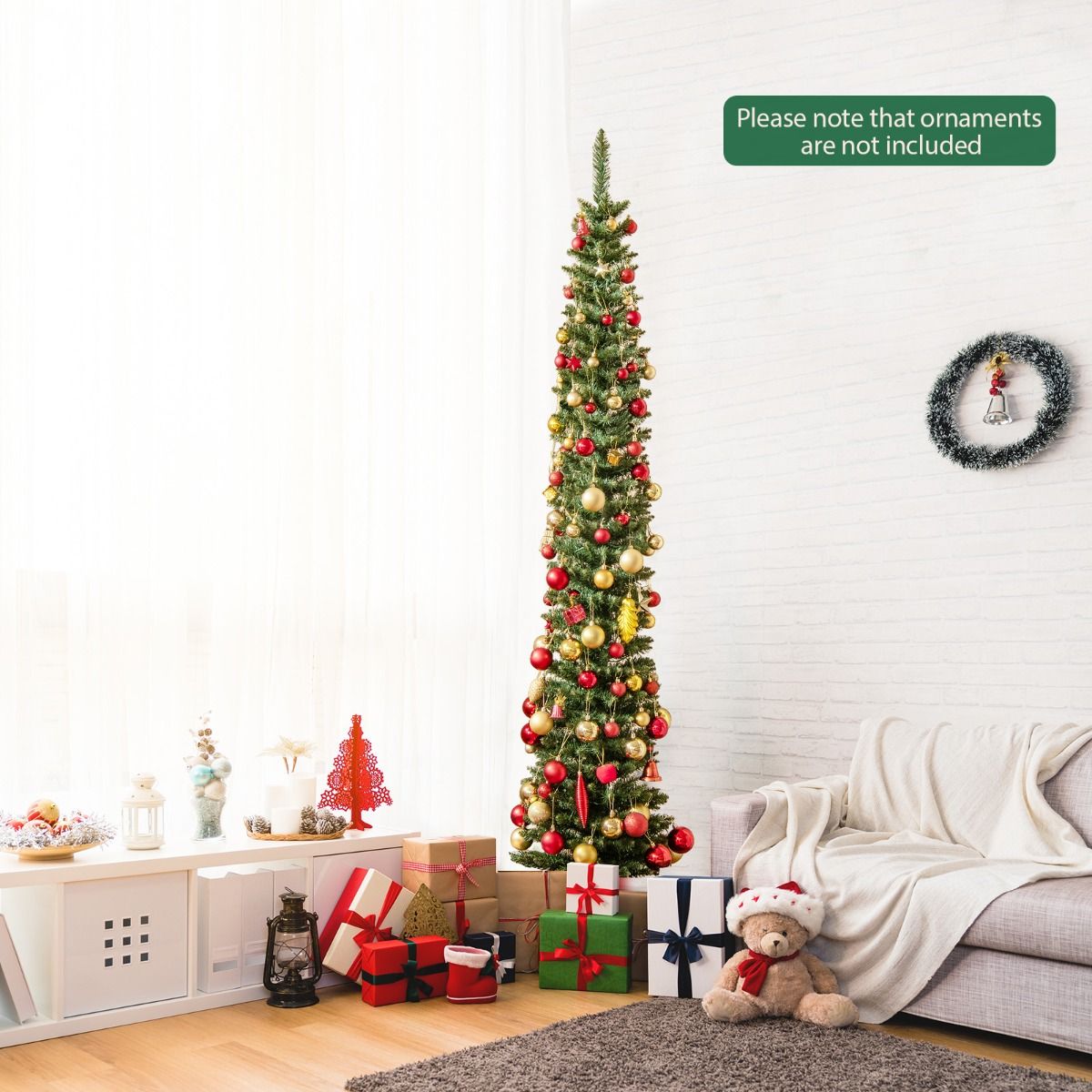 Coast Artificial Christmas Tree With 499 Branches - 200 Warm White LED Lights - 210 cm de haut - Vert