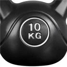 Yaheetech Kettlebell 10 kg - 26 x 22 x 30 cm - Poignée large et ergonomique, base plate et coque en plastique protégeant le sol - Pour l'entraînement de la force et l'utilisation à domicile - Plastique noir et béton