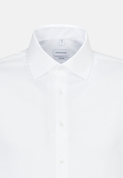Seidensticker Fine Structure Business Kent Shirt - Blanc - Taille 45