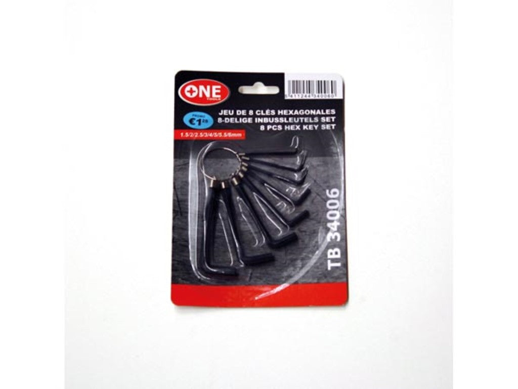 Onetools Porte-clés clé Allen - 8 pièces - 2 - 10mm