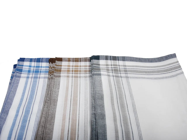 Lot de 12 mouchoirs pour homme Tiseco - White Summer - 40 x 40 cm