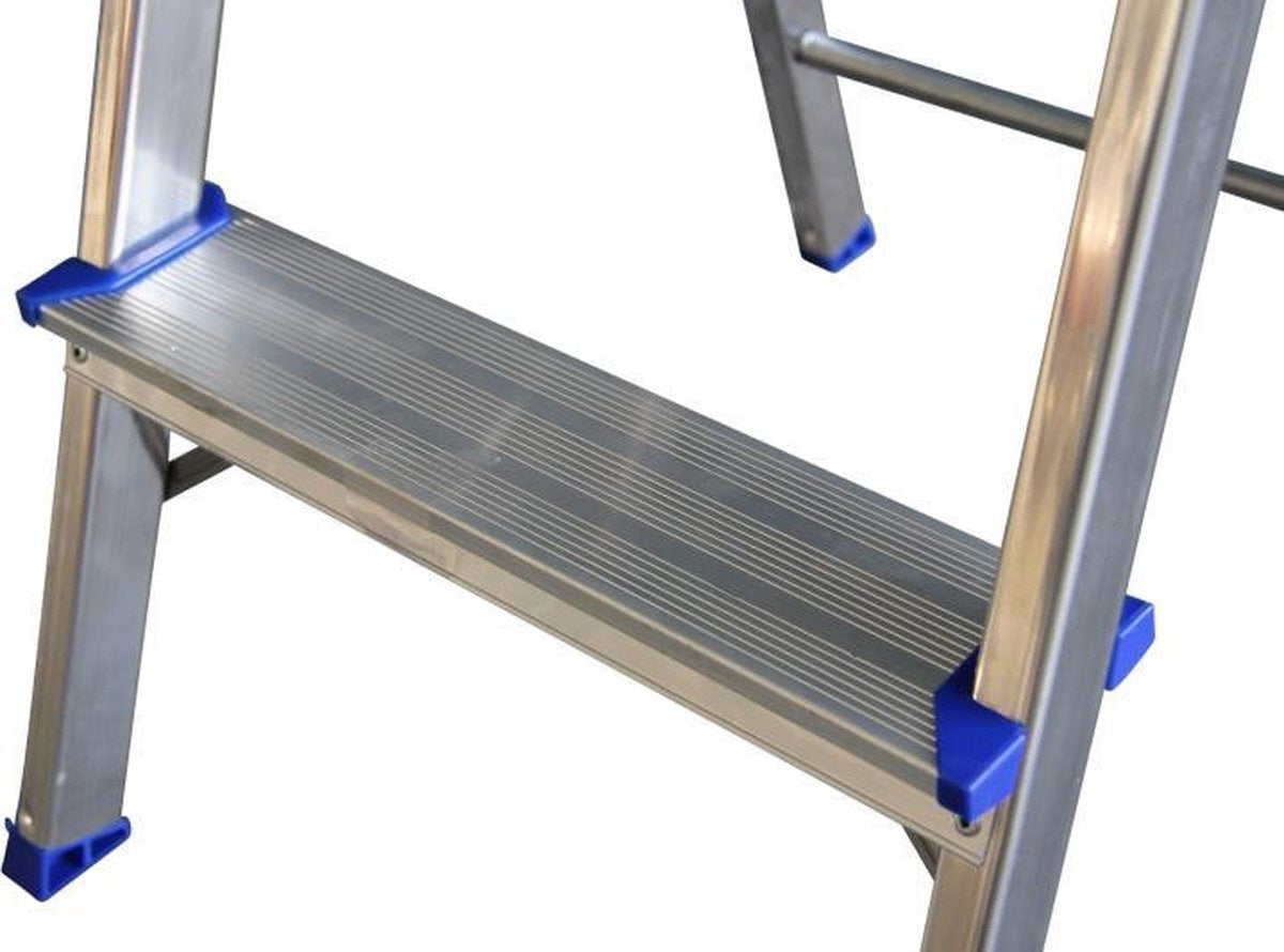 Alumexx Escabeau ménager - 2 marches - Hauteur de travail 240 cm