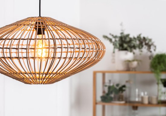 Lucide MAGALI - Lampe suspendue - Ø 56 cm - 1xE27 - Naturel - Japandi