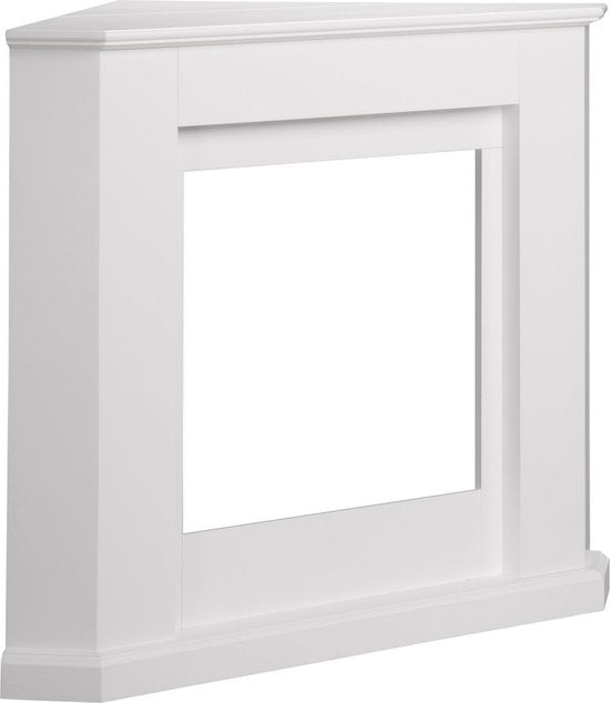 Chauffage électrique - Forme d'angle - 2000 watts - Blanc - Effet de feu