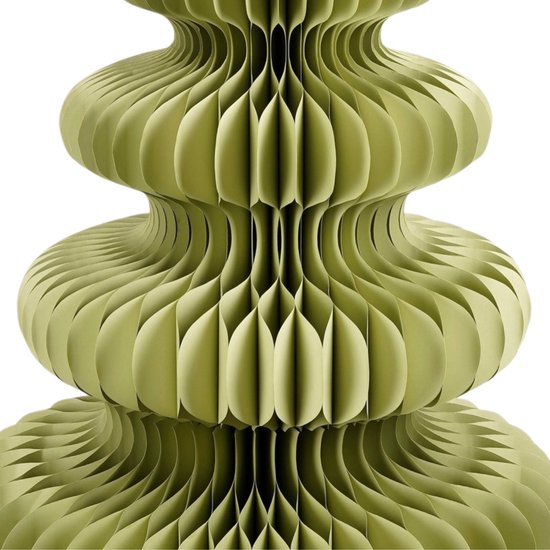 Mica Decorations : sapin de Noël en papier - Sapin de Noël artificiel pliable - H 212 x Ø 148 cm - Décoration de Noël - 100 % FSC - Vert