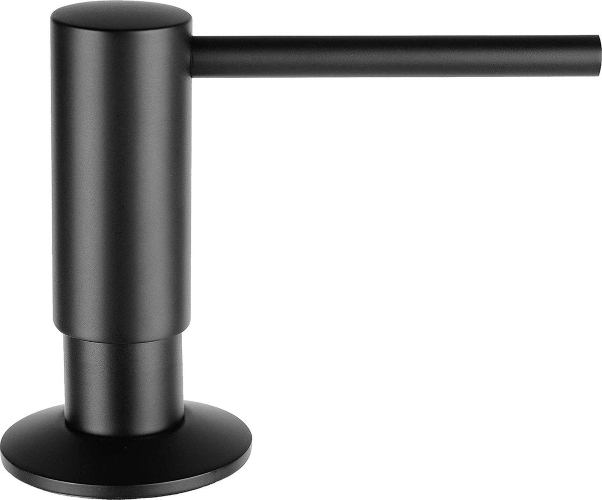 Mizzo Distributeur de savon 300ML - Pompe à savon noire - Plateau de cuisine encastrable - Noir