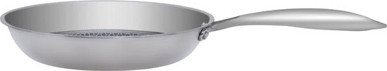 Poêle à frire - Resto - Ø24 cm - Acier inoxydable - Revêtement antiadhésif en nid d'abeille - Base Induction - Convient à toutes les sources de chaleur