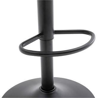 Tabouret de bar Ottawa avec accoudoirs - 2 pièces - base en métal noir - tissu velours vintage - hauteur d'assise réglable 63-84 cm - 52x91x51 cm