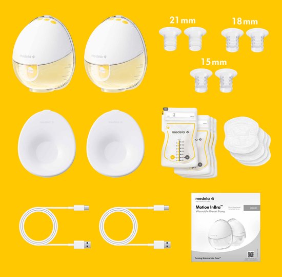 Medela Motion InBra™ - Tire-lait électrique double - Portable et discret - Efficace et confortable - Inserts inclus