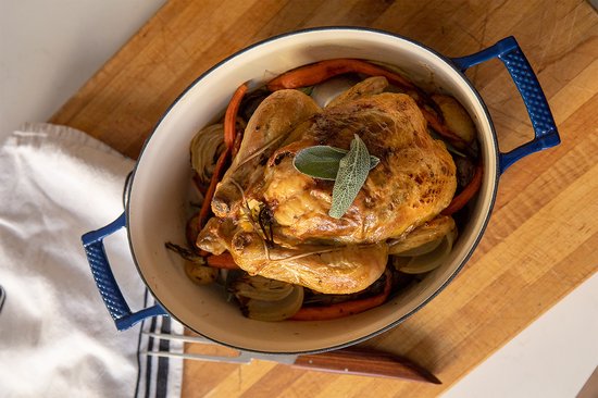 Cocotte en fonte - Saveur Selects - Ø30 cm - Sans PFAS - Compatible induction et toutes sources de chaleur - Bleu