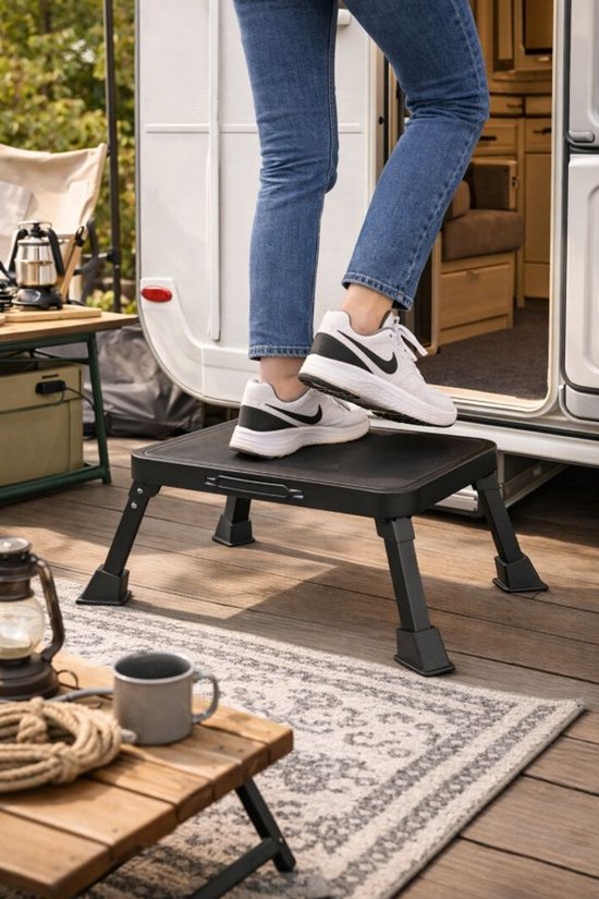 Ceruzo Marchepied pliant - Antidérapant - 150 kg - Camping Cuisine