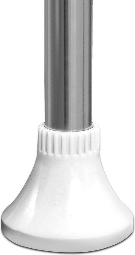 Porte-douche télescopique chromé, réglable de 155 à 320 cm, avec porte-serviettes supplémentaire