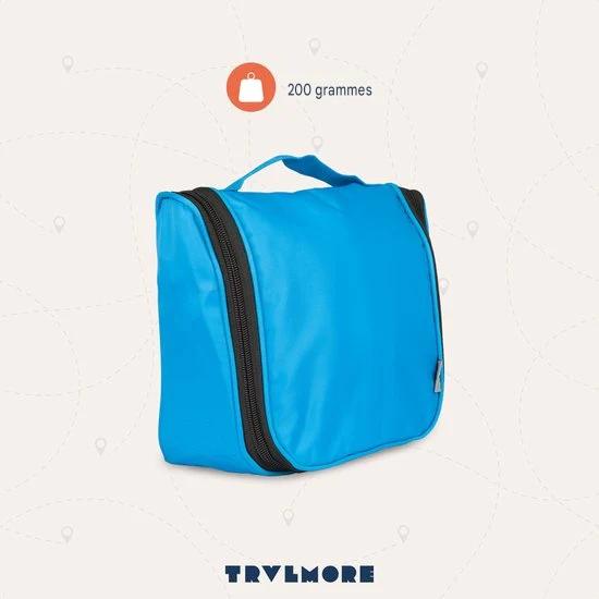 TRVLMORE Trousse de toilette - Suspension avec crochet - Unisexe - Bleu clair