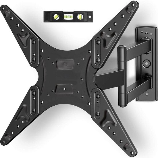 Auronic Support TV rotatif et inclinable - Acier de haute qualité et robuste - Max 30 kg - 26” à 55” - Noir