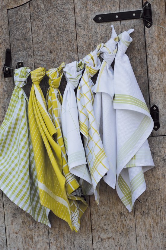Essuie-tout 50x70cm, set3, rayure centre blanc, sable