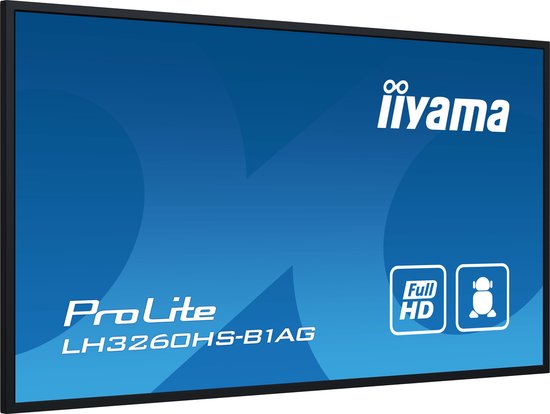 Iiyama ProLite LH3260HS-B1AG - Écran d'affichage dynamique - 32 pouces - ELED VA - 1920 x 1080 - 8 ms - 500 cd/m² - 4000:1 - Wi-Fi - noir