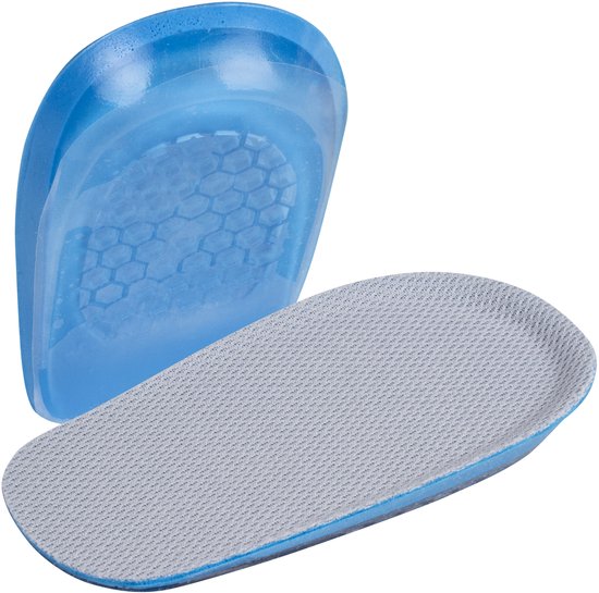 Semelles Nuvance - Rehausse-talon de 1,5 cm - Protège-talons - Lot de 2 - Pointures 36-40 - Homme et Femme - Semelles pour talons - Bleu