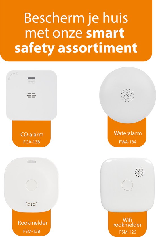 Smartwares FSM-12601 - Détecteur de fumée intelligent Smart - Wi-Fi - Avec application - Détecteur d'incendie