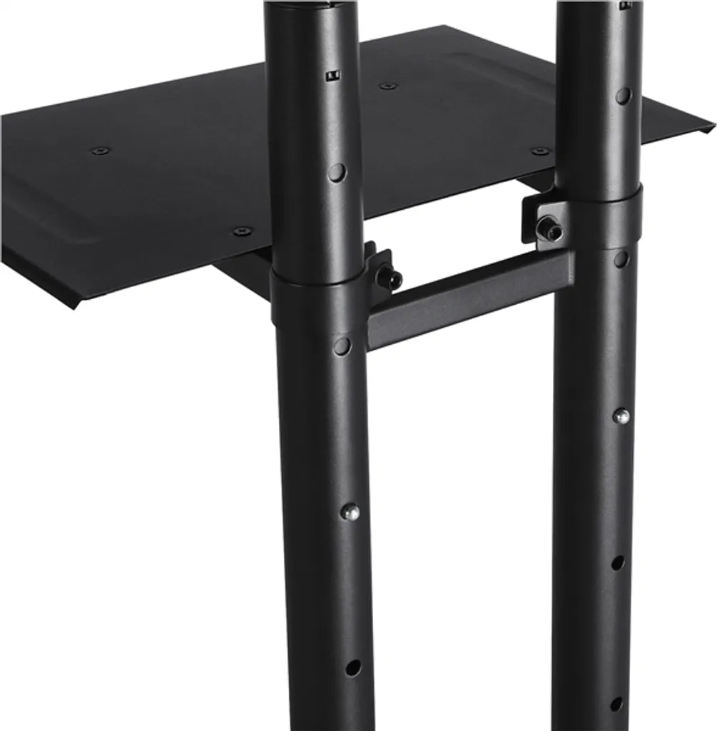 Support TV Yaheetech 32-75 pouces sur roulettes avec double barre, noir