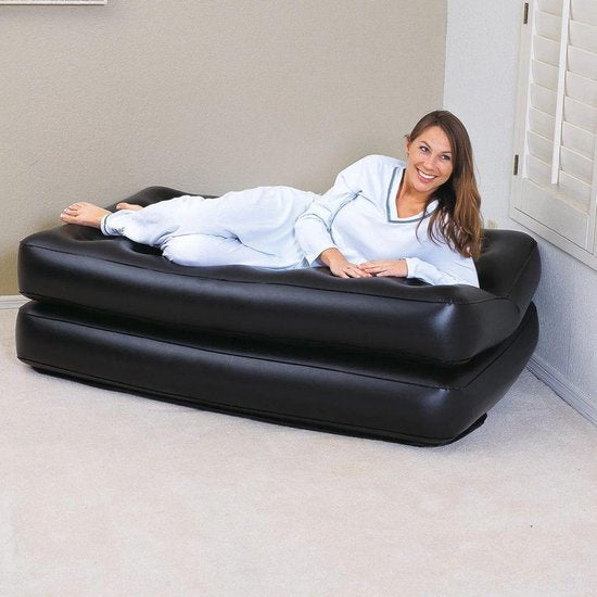 Bestway Canapé gonflable multifonctionnel 5-en-1 - 2 personnes - Capacité : 300 kg - 188 cm x 152 cm x 64 cm