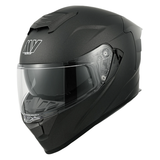 Casque intégral MY – Certifié ECE R 22.06 – Taille M – Titane mat et noir – ABS