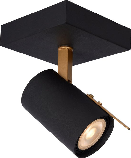 Lucide GRONY - Spot de plafond (lampe de plafond) - LED « Dim to warm » - GU10 - 1x5 W 2200 K/3000 K - Noir