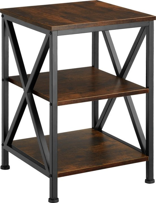 tectake® - Table d'appoint Nottingham industrial dark - table de chevet - 404263