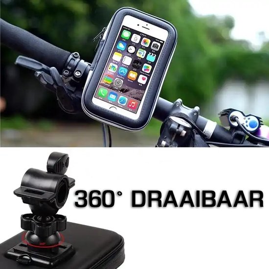 Support de téléphone Podec pour vélo, étanche, noir