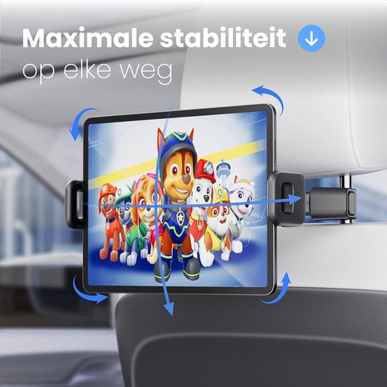 Support tablette voiture - Support Ipad - Appuie-tête - Jusqu'à 18 pouces - Trépied 360 degrés - Luft
