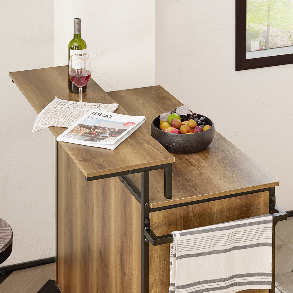 SoBuy Meuble de cuisine sur roulettes - Buffet - 2 Portes + 3 Tiroirs - Max. 75 kg - 113 x 69 x 106 cm - Moderne