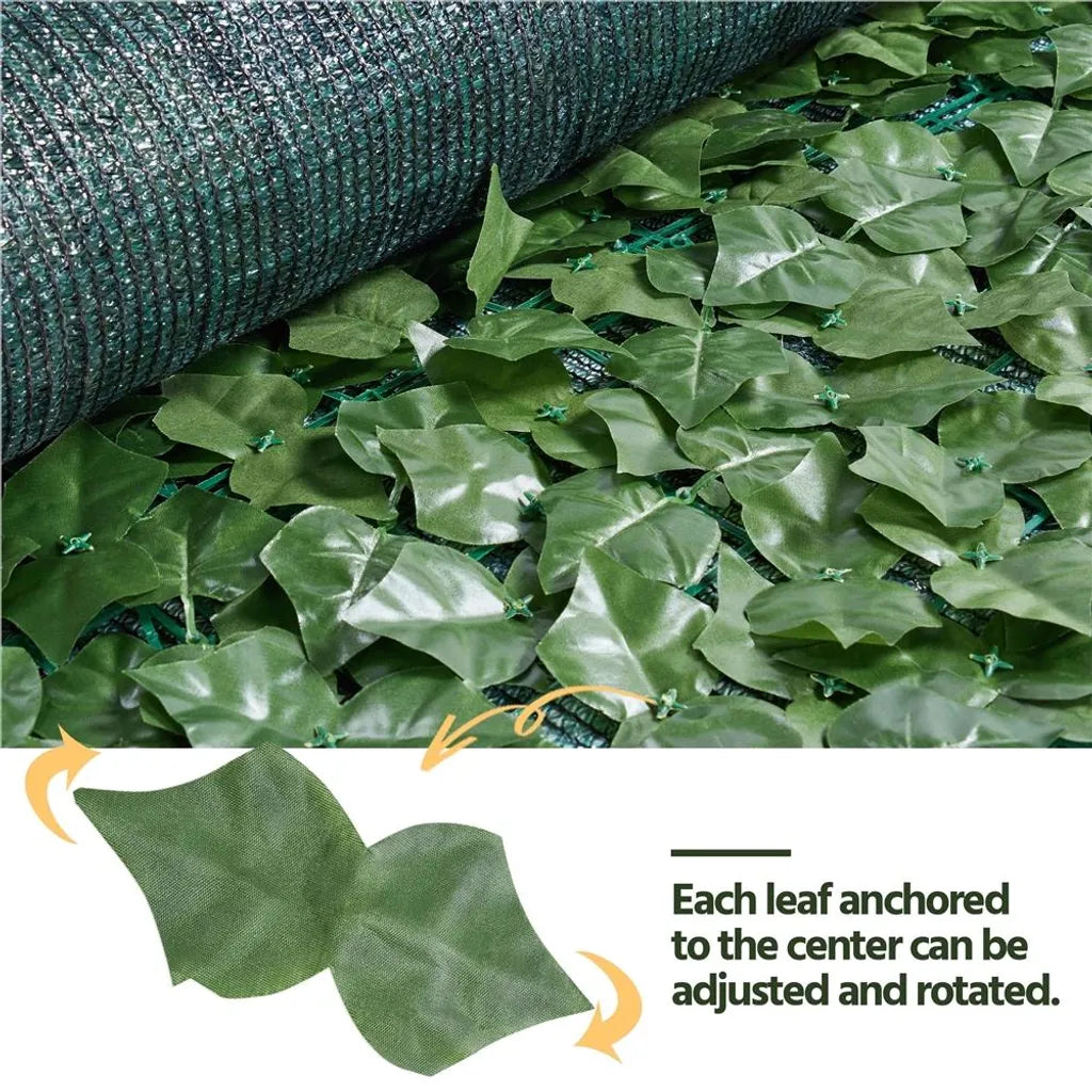 Yaheetech Haie artificielle 300 x 100 cm - Vert - Brise-vue en lierre artificiel pour balcon et jardin