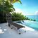 Chaise longue en aluminium Aurelie de tectake, noire – 60 x 189 cm – Pliable avec pare-soleil