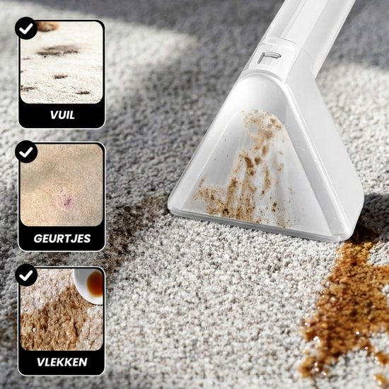 Powell Carpet Cleaner - Stain Cleaner - Sofa Cleaner - Furniture Cleaner - Carpet Vacuum Cleaner - Cleaning Machine - Carpet Cleaner - 450 Watt - White