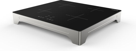 Inventum VKI6010ZIL - Plaque de cuisson autoportante à induction - 4 zones de cuisson - plug and play monophasé - Argent/Noir