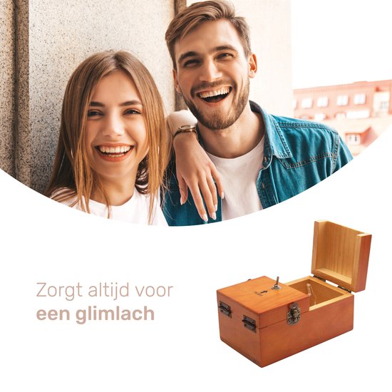 Boîte inutile - Machine - Bois - Boîte à ne pas toucher - Cadeaux rigolos