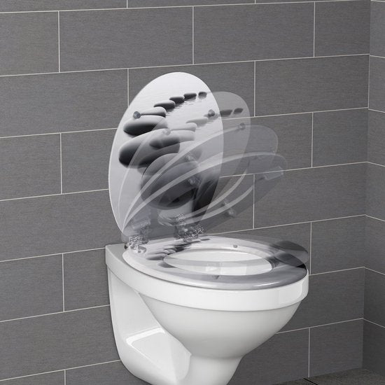 Abattant WC Stones- Sotf Close Antibacterial - MDF 150kg