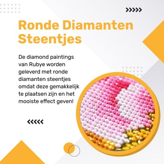 Rubye® Diamond Painting Chat - Diamond Painting pour enfants et adultes - 40x40cm