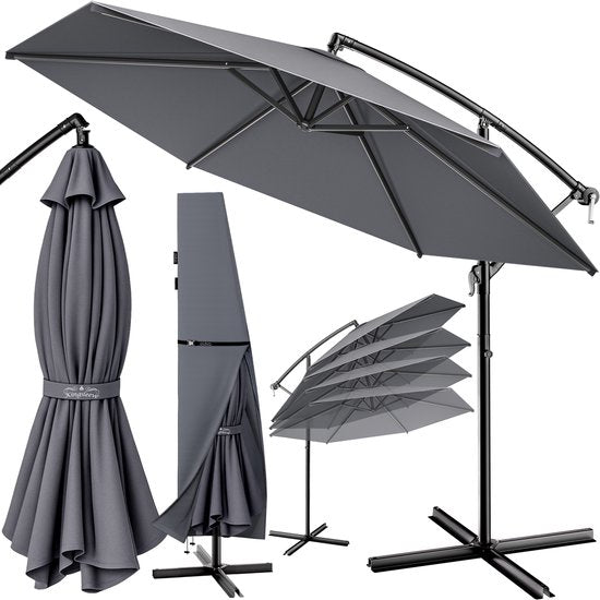 Parasol suspendu Kingsleeve - Ø 300 cm, protection UV 80+ - Anthracite