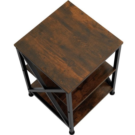 tectake® - Table d'appoint Nottingham industrial dark - table de chevet - 404263