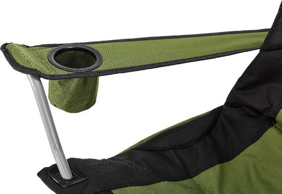 Chaise de camping / Chaise pliante Lido - Vert - Sac de rangement inclus