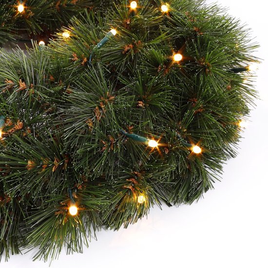 Couronne de Noël « Triumph Tree Forest Frosted » avec éclairage LED - Couronne de Noël Ø 60 cm - Verte