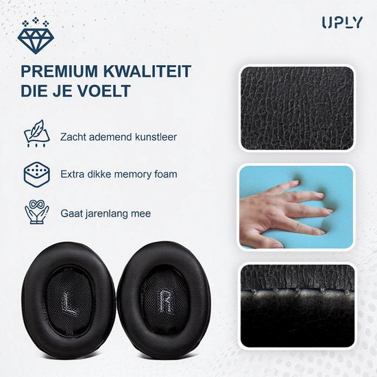 Lot de coussinets pour casque JBL - Coussinets E55BT - E55BT - Simili-cuir avec mousse à mémoire de forme