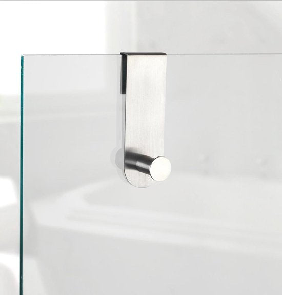 WENKO Crochet mural de douche Celano en acier inoxydable - Porte-serviette - Crochet à serviette