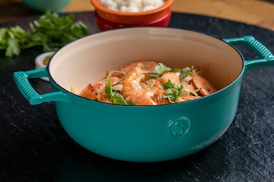 Cocotte en fonte - Saveur Selects - Ø25 cm - Sans PFAS - Compatible induction, gaz, électrique, céramique - Bleu