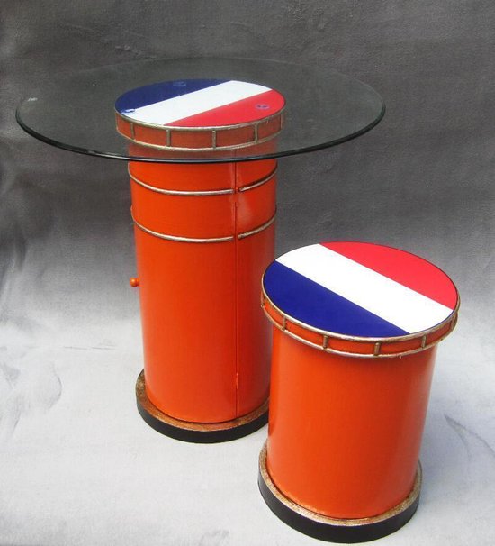 Tabouret pouf version Hollande équipe nationale hollandaise