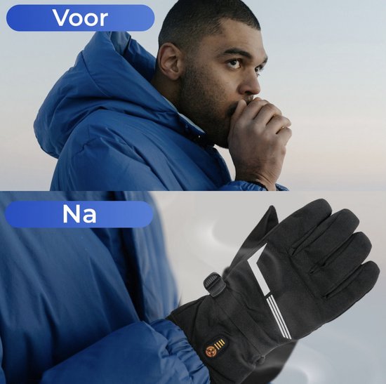 Qualitá® Heated Gloves - Gants chauffants - hydrofuges - Gants électriques Taille XL - Compatibilité écran tactile - Sports d'hiver - Rechargeable