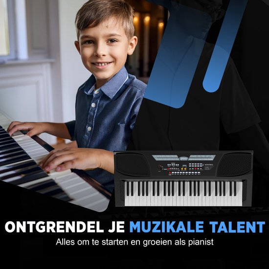 Finesse Keyboard Piano - 54 Touches - Stickers Piano - Electric Piano - Digital Piano - Child - Adults